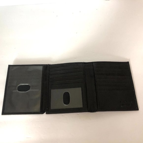 Paul and Taylor Genuine Black Leather Trifold Mens Wallet Card Holder - Picture 3 of 7